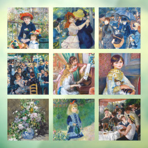 Pierre-Auguste Renoir - Masterstuks Grid Collage Raamsticker