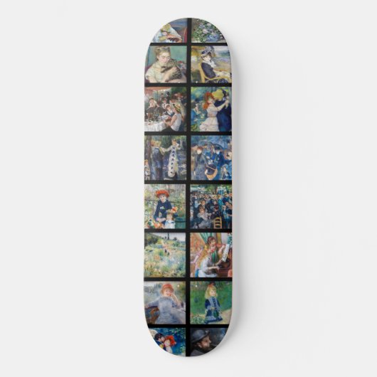 Pierre-Auguste Renoir - Masterstuks Grid Collage Skateboard (Voorkant)
