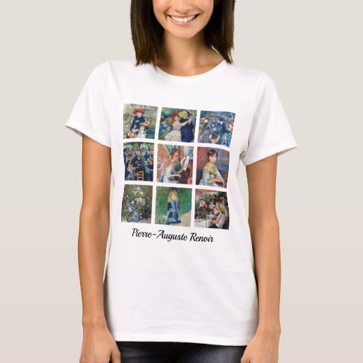 Pierre-Auguste Renoir - Masterstuks Grid Collage T-shirt (Voorkant)