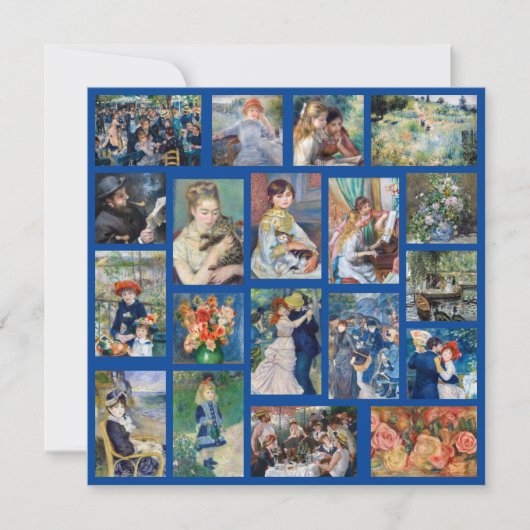 Pierre-Auguste Renoir - Masterstuks Patchwork Bedankkaart (Voorkant)