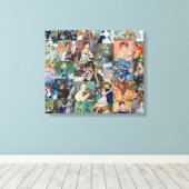 Pierre-Auguste Renoir - Masterstuks Patchwork Canvas Afdruk (Insitu (Houten vloer))