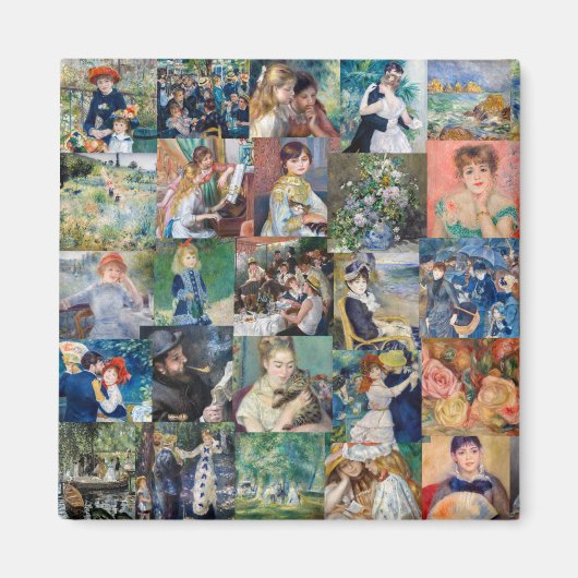 Pierre-Auguste Renoir - Masterstuks Patchwork Magneet (Voorkant)