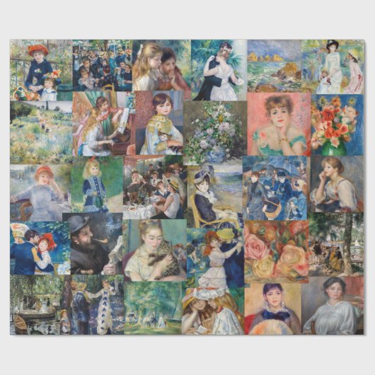 Pierre-Auguste Renoir - Meesterwerken Patchwork Cadeaupapier (Vlak)