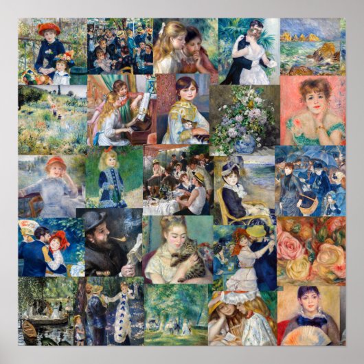 Pierre-Auguste Renoir - Meesterwerken Patchwork Poster (Voorkant)