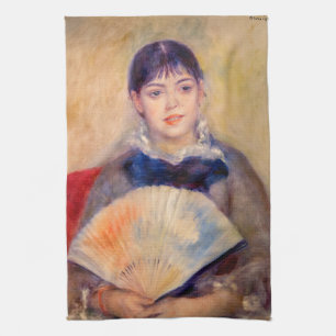 Pierre-Auguste Renoir - Meisje met een fan Theedoek