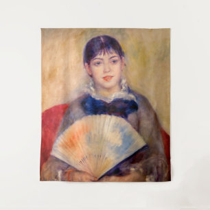 Pierre-Auguste Renoir - Meisje met een fan Wandkleed