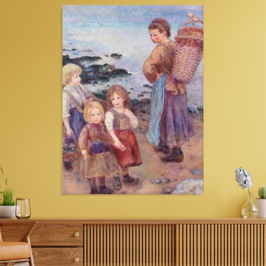 Pierre Auguste Renoir Mussel Fishers in Berneval Canvas Afdruk (Insitu (Woonkamer))