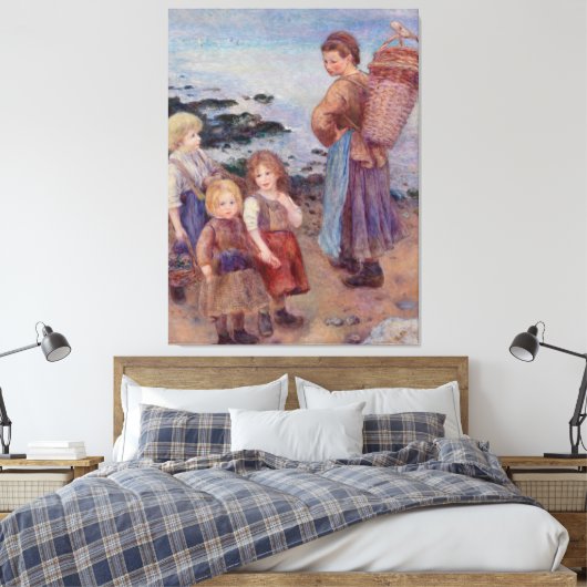Pierre Auguste Renoir Mussel Fishers in Berneval Canvas Afdruk (Insitu (Slaapkamer))