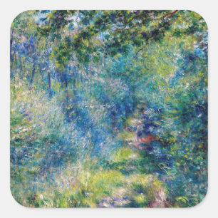 Pierre-Auguste Renoir - Pad in het bos Vierkante Sticker