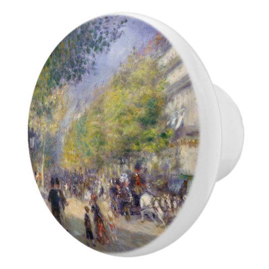 Pierre-Auguste Renoir - Parijs, Grands Boulevards Keramische Knop (Rechts)