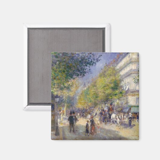 Pierre-Auguste Renoir - Parijs, Grands Boulevards Magneet (Voorkant / Achterkant)