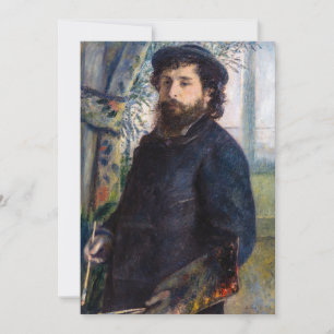Pierre Auguste Renoir - Portret van Claude Monet Bedankkaart