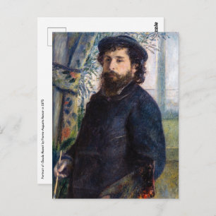 Pierre Auguste Renoir - Portret van Claude Monet Briefkaart