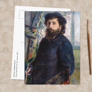 Pierre Auguste Renoir - Portret van Claude Monet Briefkaart