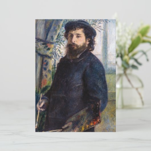 Pierre Auguste Renoir - Portret van Claude Monet Kaart (Staand voorkant)