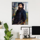 Pierre Auguste Renoir - Portret van Claude Monet Poster (Thuiskantoor)