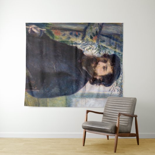 Pierre Auguste Renoir - Portret van Claude Monet Wandkleed (In Situ (horizontaal))