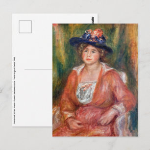 Pierre-Auguste Renoir - Portret van Seated Woman Briefkaart