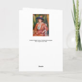 Pierre-Auguste Renoir - Portret van Seated Woman Kaart (Achterkant)