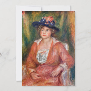 Pierre-Auguste Renoir - Portret van zittende vrouw Bedankkaart
