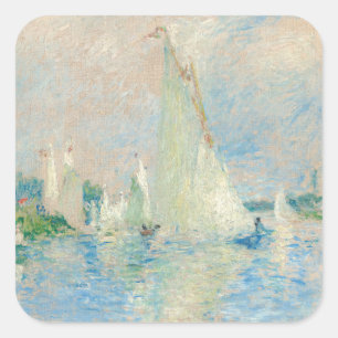 Pierre-Auguste Renoir - Regatta op Argenteuil Vierkante Sticker