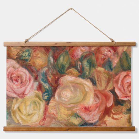 Pierre-Auguste Renoir - Rozen Hangend Wandkleed (Voorkant)