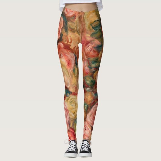 Pierre-Auguste Renoir - Rozen Leggings (Voorkant)