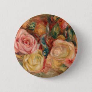Pierre-Auguste Renoir - Rozen Ronde Button 5,7 Cm