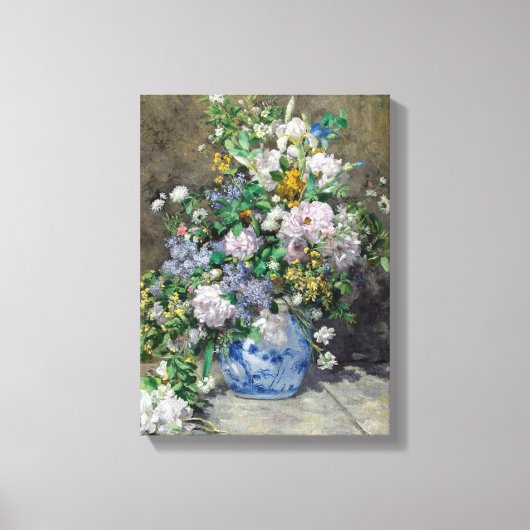 Pierre-Auguste Renoir - Spring Bouquet Canvas Afdruk (Voorkant)
