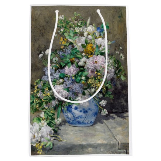 Pierre-Auguste Renoir - Spring Bouquet Medium Cadeauzakje (Voorkant)