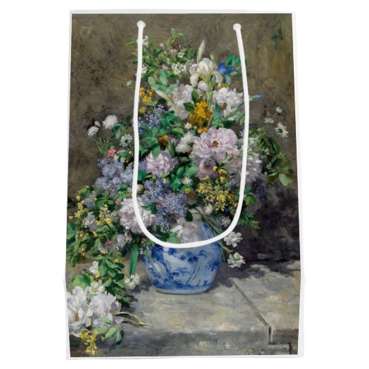 Pierre-Auguste Renoir - Spring Bouquet Medium Cadeauzakje (Achterkant)