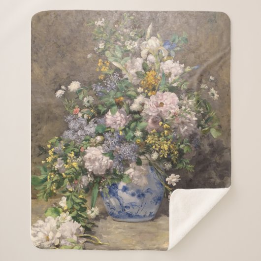 Pierre-Auguste Renoir Spring Bouquet Sherpa Deken (Voorkant)