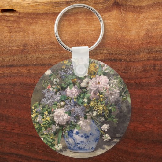 Pierre-Auguste Renoir Spring Bouquet Sleutelhanger (Achterkant)