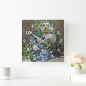 Pierre-Auguste Renoir - Spring Bouquet Vierkante Klok (Huis)