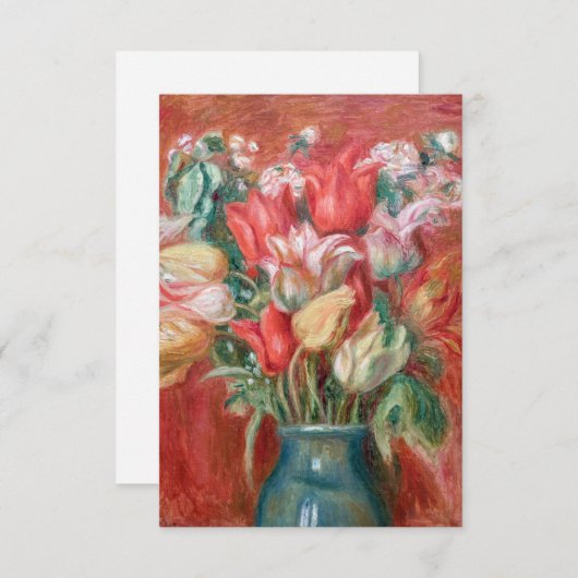 Pierre-Auguste Renoir - Tulip Bouquet Bedankkaart (Voorkant / Achterkant)