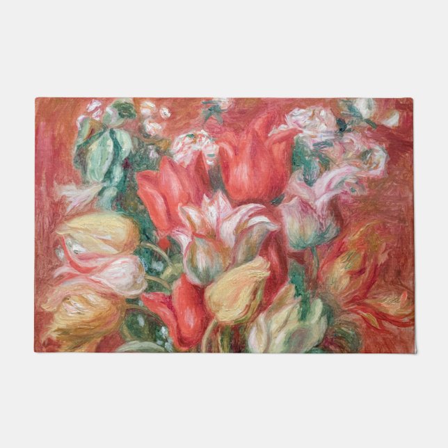 Pierre-Auguste Renoir - Tulip Bouquet Deurmat (Voorkant)