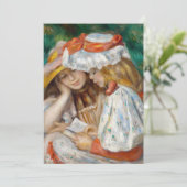 Pierre-Auguste Renoir - Twee meisjes lezend Bedankkaart (Staand voorkant)