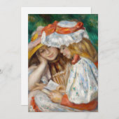 Pierre-Auguste Renoir - Twee meisjes lezend Bedankkaart (Voorkant / Achterkant)
