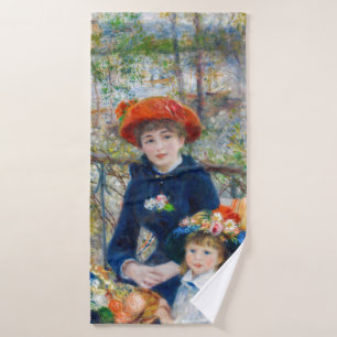 Pierre-Auguste Renoir - Twee zussen op de Terrace Bad Handdoek