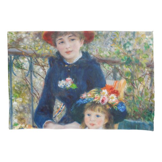 Pierre-Auguste Renoir - Twee zussen op de Terrace Kussensloop (Voorkant)