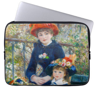 Pierre-Auguste Renoir - Twee zussen op de Terrace Laptop Sleeve