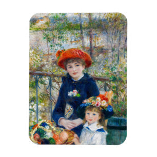 Pierre-Auguste Renoir - Twee zussen op de Terrace Magneet