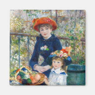 Pierre-Auguste Renoir - Twee zussen op de Terrace Magneet