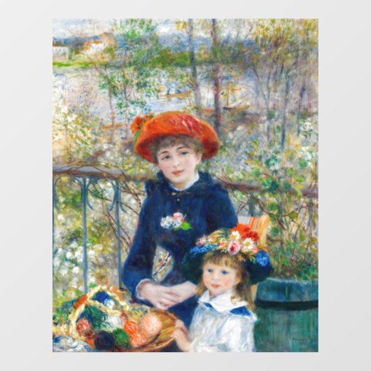 Pierre-Auguste Renoir - Twee zussen op de Terrace Raamsticker (Vel)