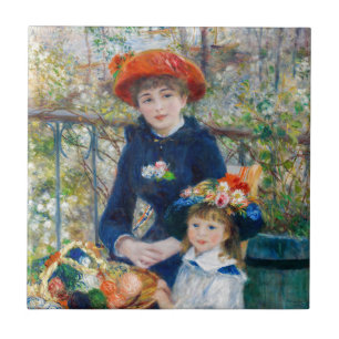 Pierre-Auguste Renoir - Twee zussen op de Terrace Tegeltje