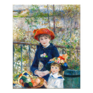 Pierre-Auguste Renoir - Twee zusters op het terras Foto Afdruk