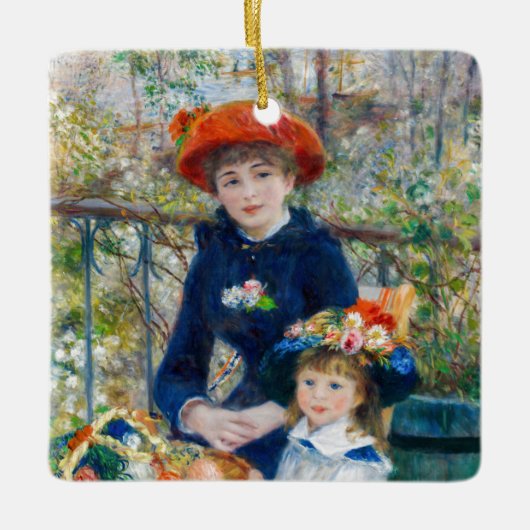 Pierre-Auguste Renoir - Twee zusters op het terras Keramisch Ornament (Voorkant)