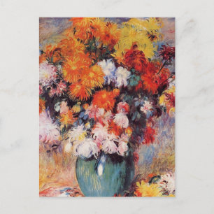 Pierre Auguste Renoir Vase of Chrysanthemums Briefkaart