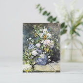 Pierre-Auguste Renoir Vase van bloemen Briefkaart (Staand voorkant)