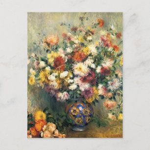 Pierre-Auguste Renoir-Vase van Chrysanthema Briefkaart